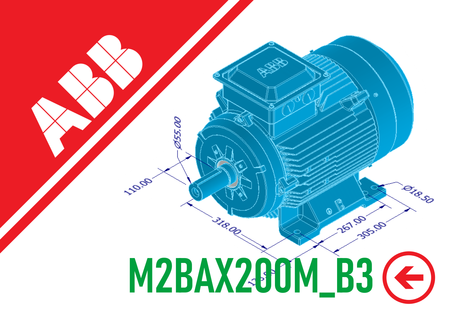 电机- ABB M2BAX200M_B3
